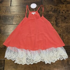 NWT Umgee Tank Top Size S Tomato Red